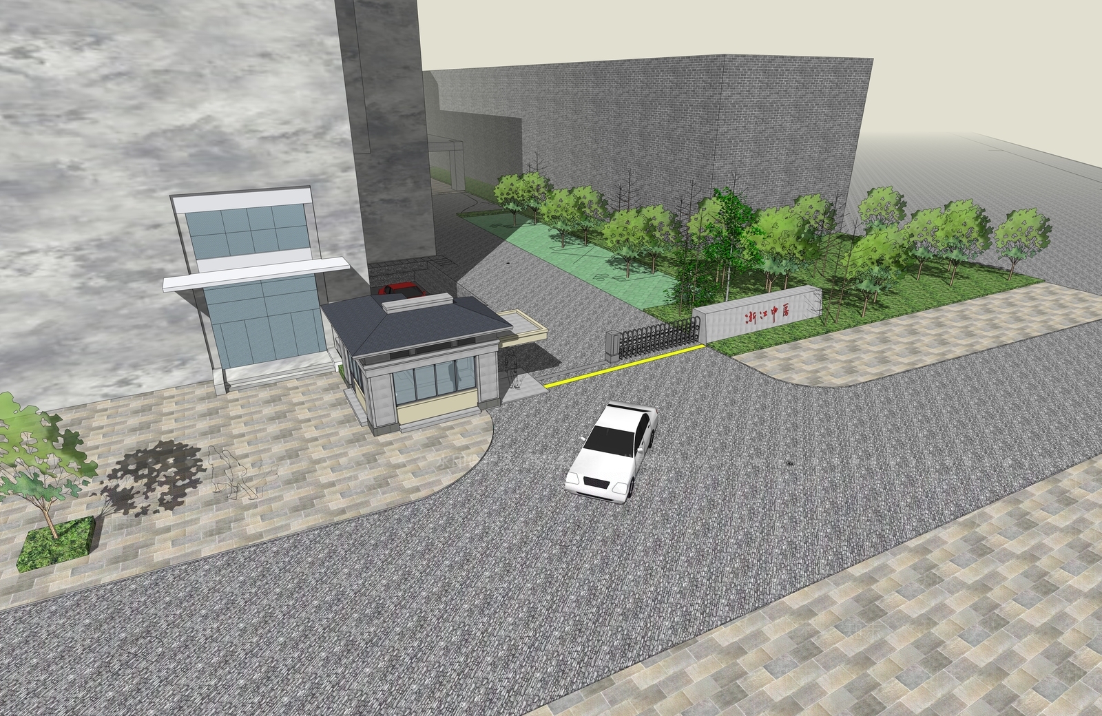 现代小公建SU模型下载【ID:1184699296】