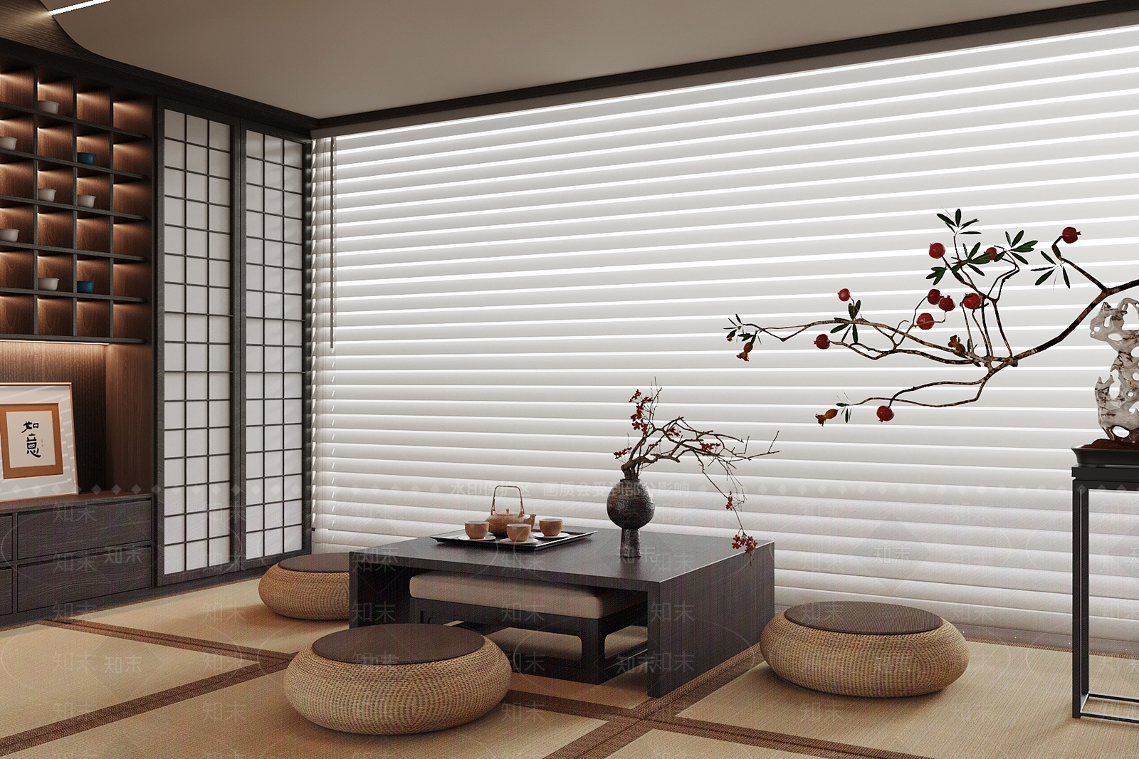 日式茶室3D模型下载【ID:1184699981】