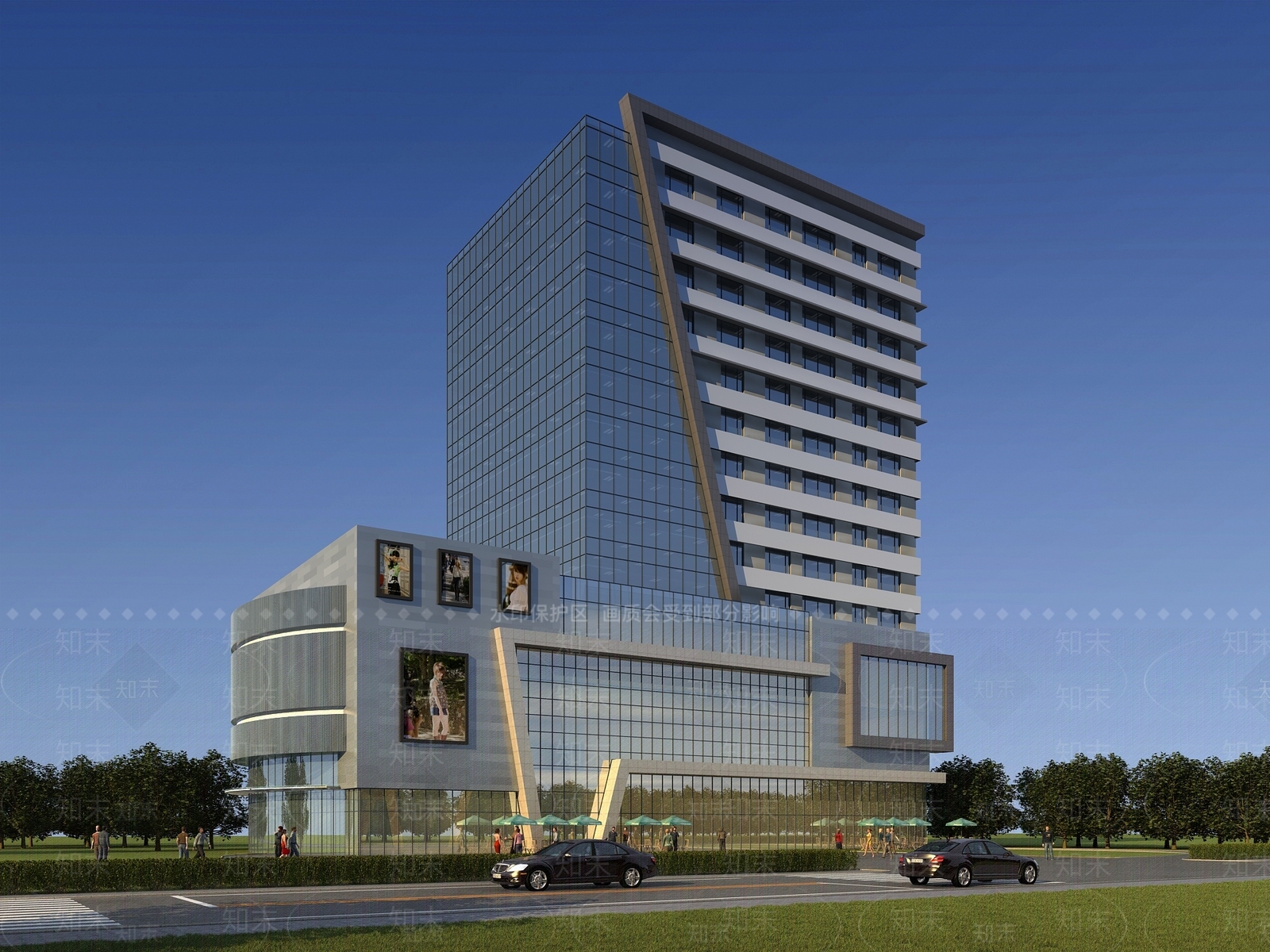 现代商场外观3D模型下载【ID:1184701446】