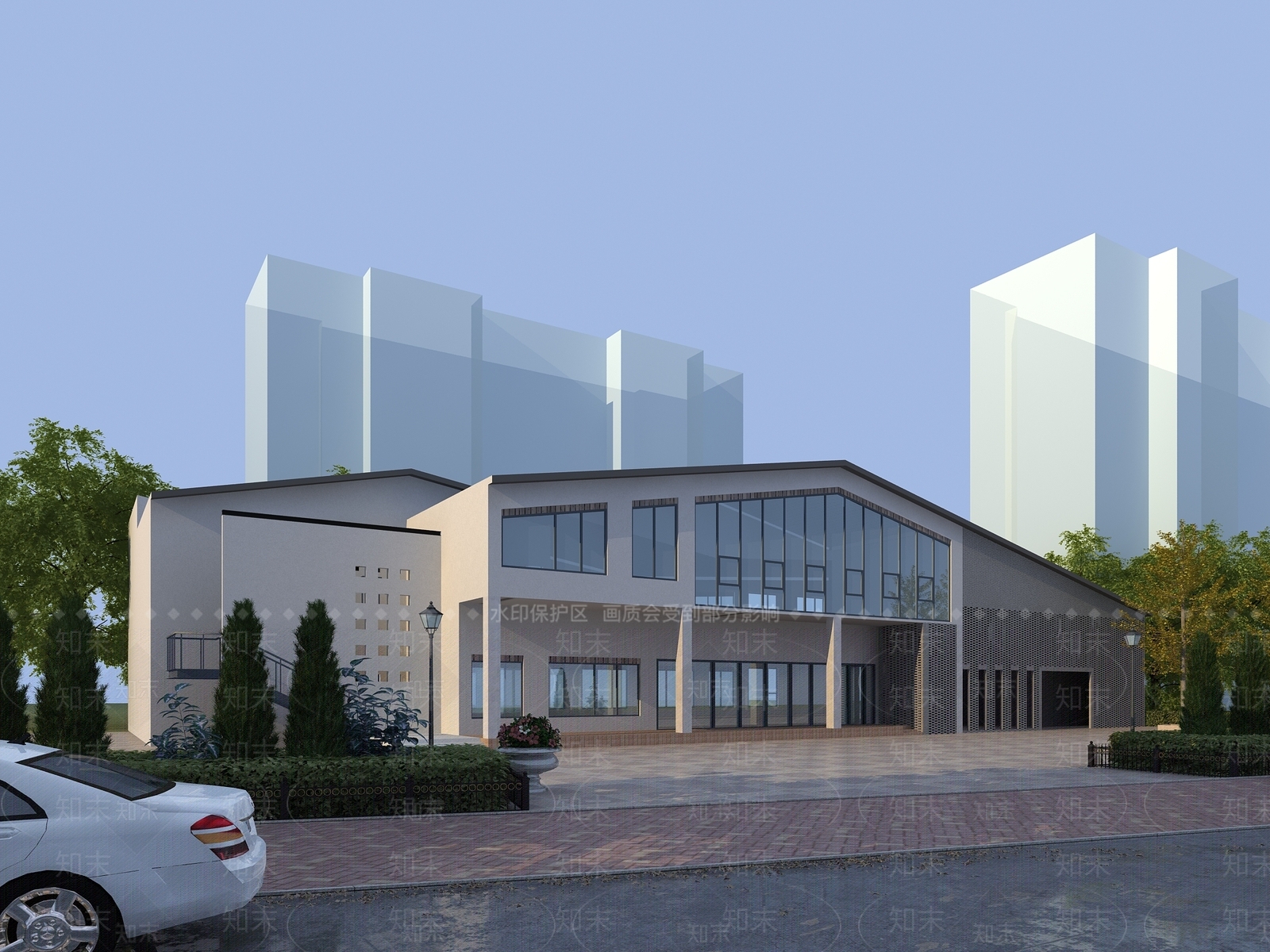 现代办公楼3D模型下载【ID:1184702611】