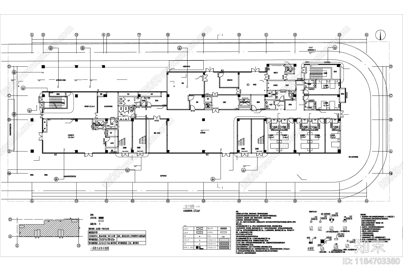 现代医院建筑cad施工图下载【ID:1184703380】