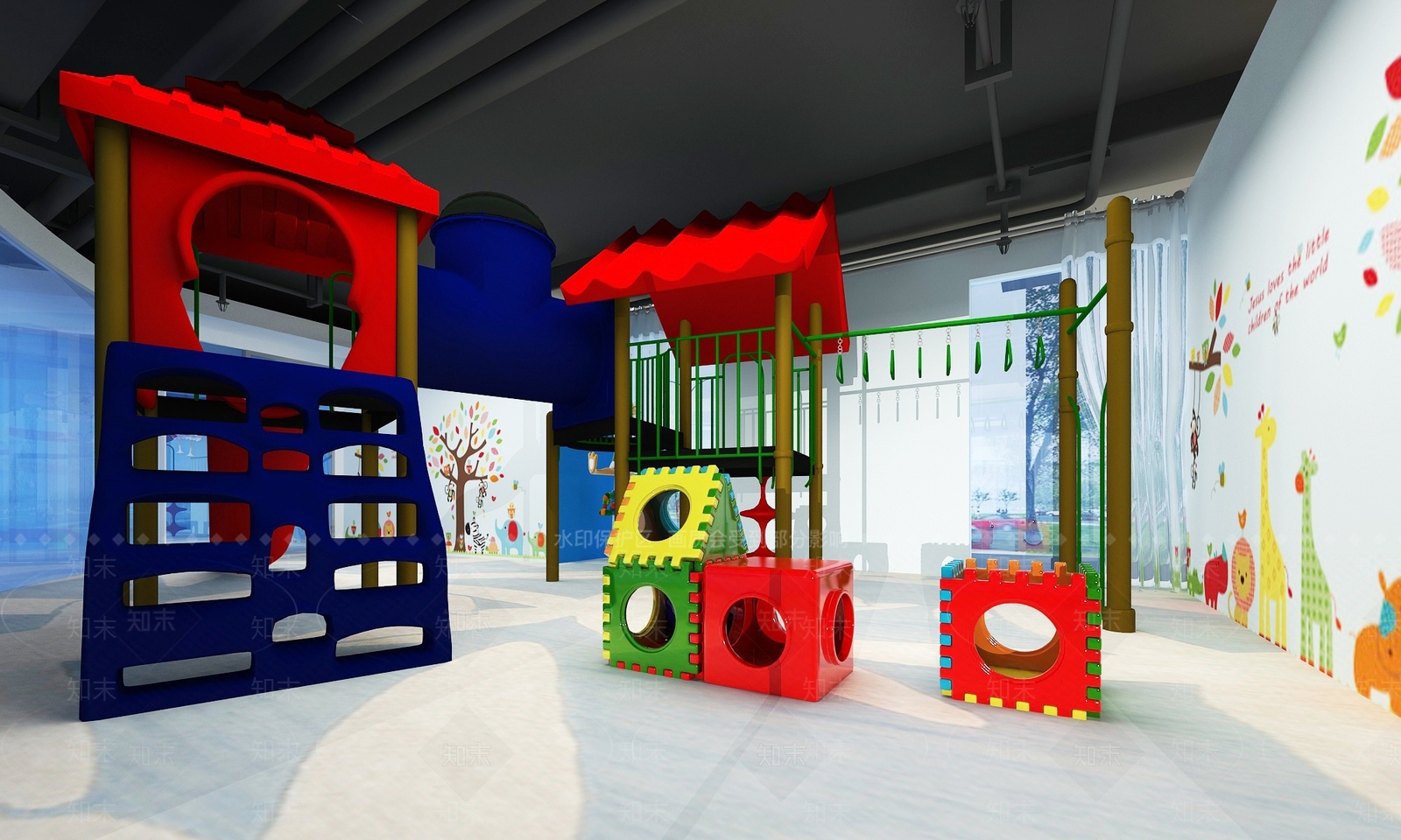 现代幼儿园3D模型下载【ID:1184704291】