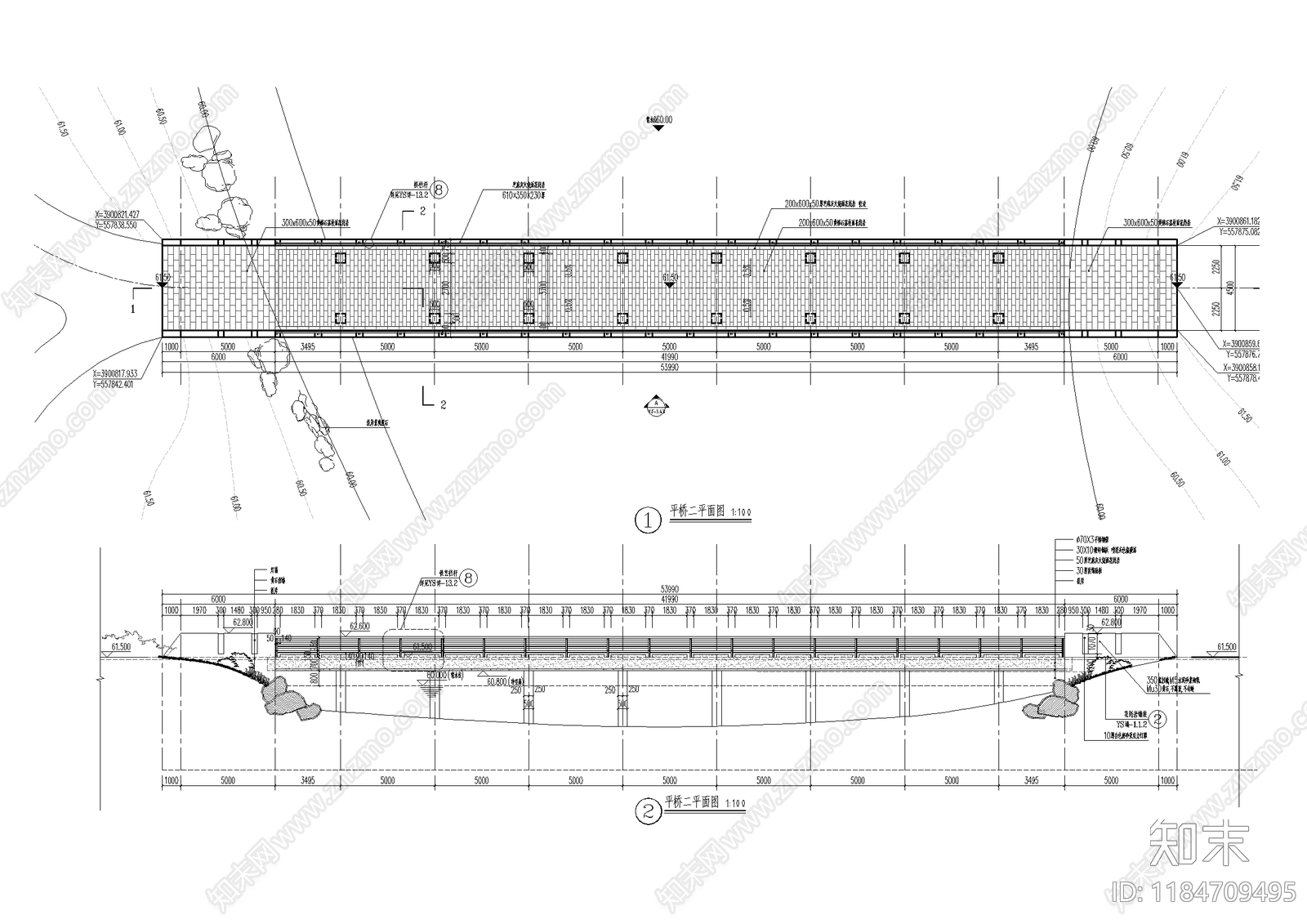 现代景观桥施工图下载【ID:1184709495】