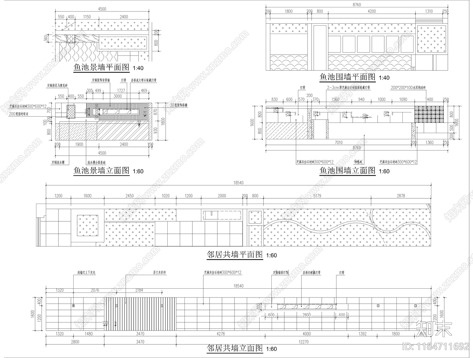 现代庭院cad施工图下载【ID:1184711692】