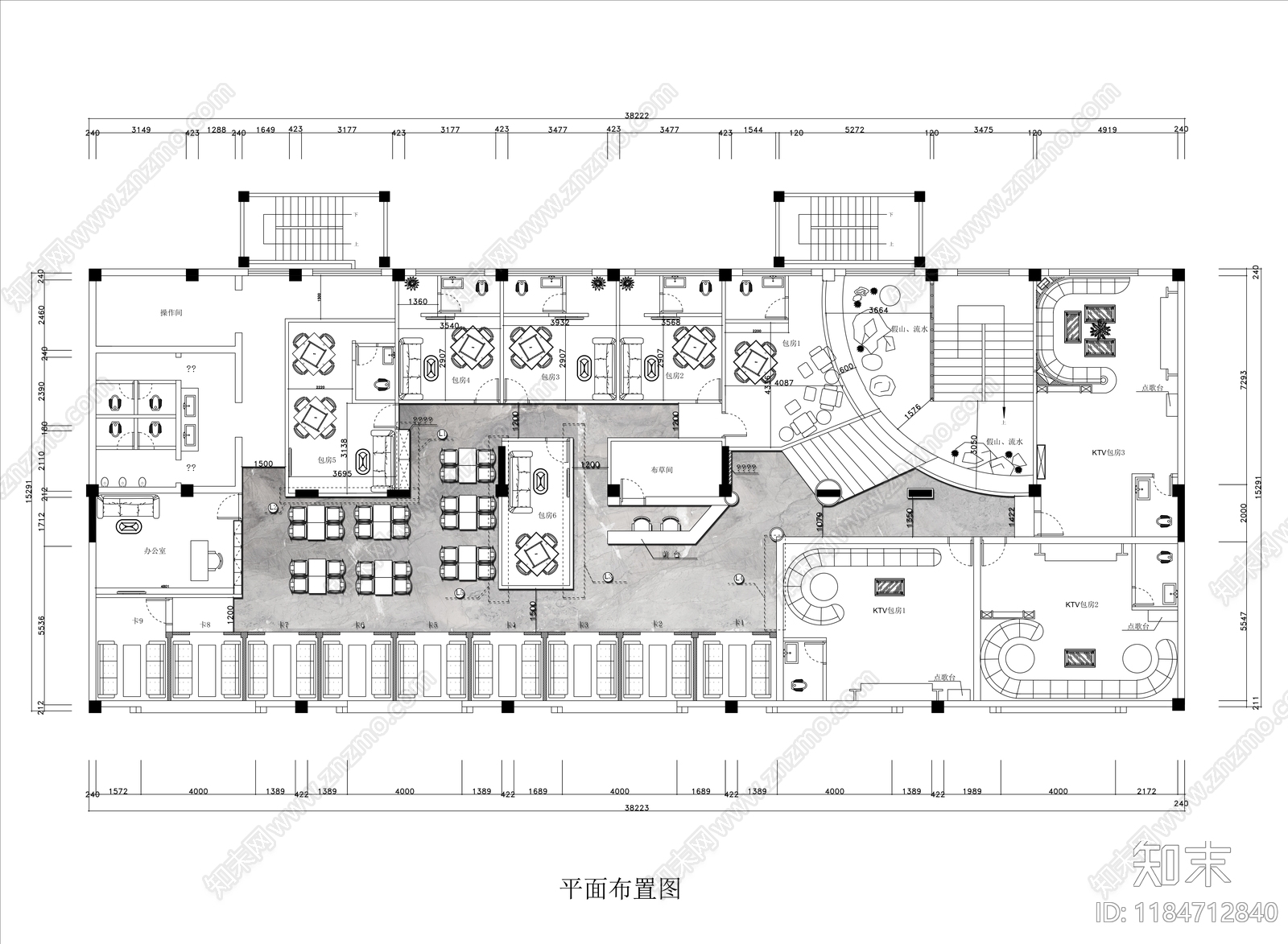 现代新中式茶馆施工图下载【ID:1184712840】