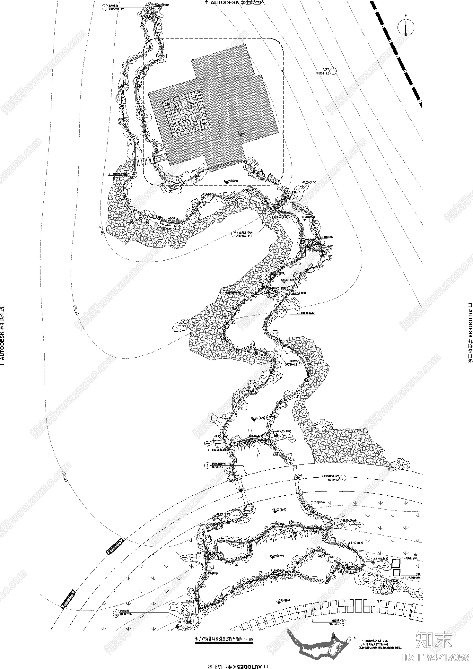 中式水景施工图下载【ID:1184713058】