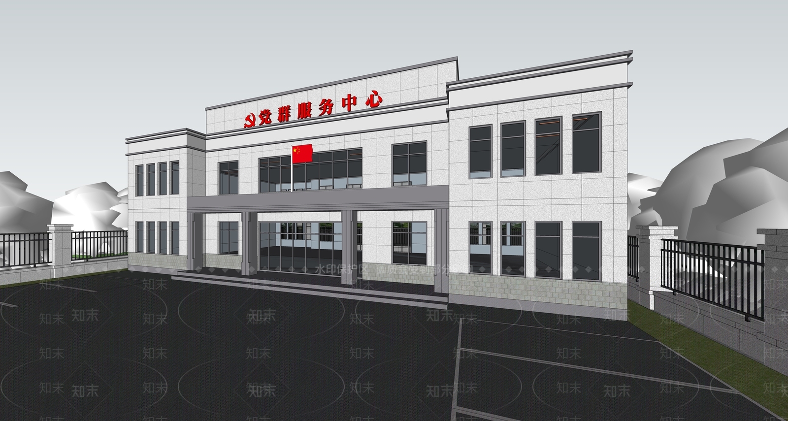 现代简约小公建SU模型下载【ID:1184713902】