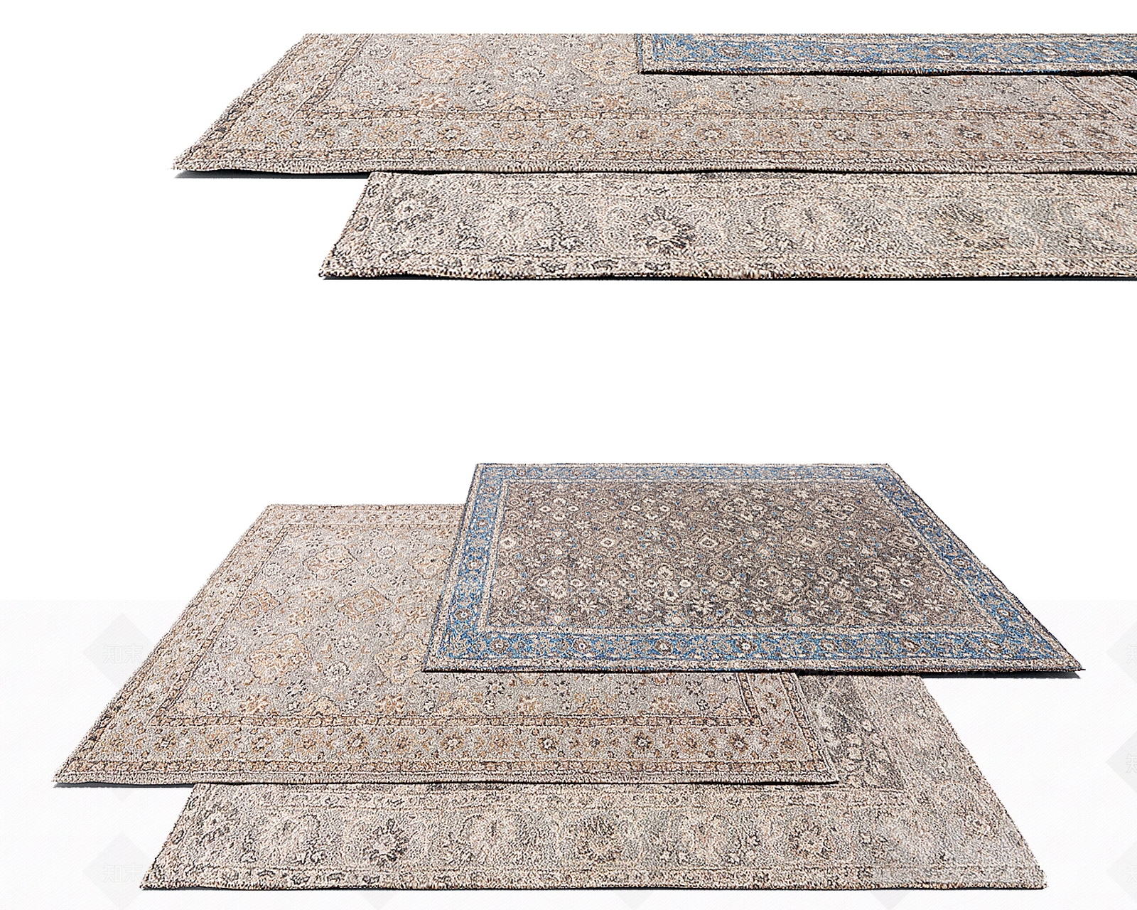 美式欧式地毯SU模型下载【ID:1184722760】