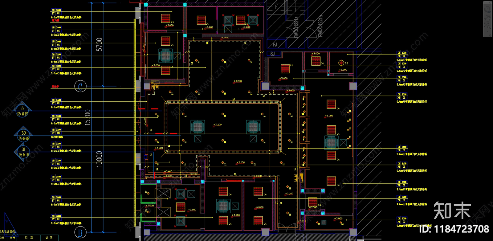 现代其他工装空间cad施工图下载【ID:1184723708】