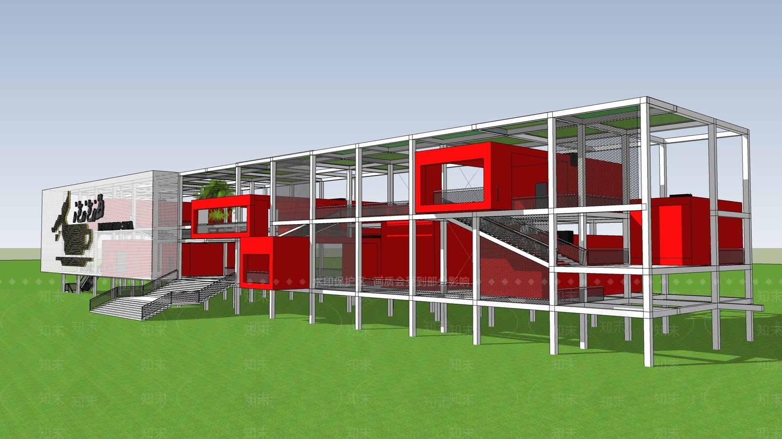 现代工业其他景观小建筑SU模型下载【ID:1184730214】