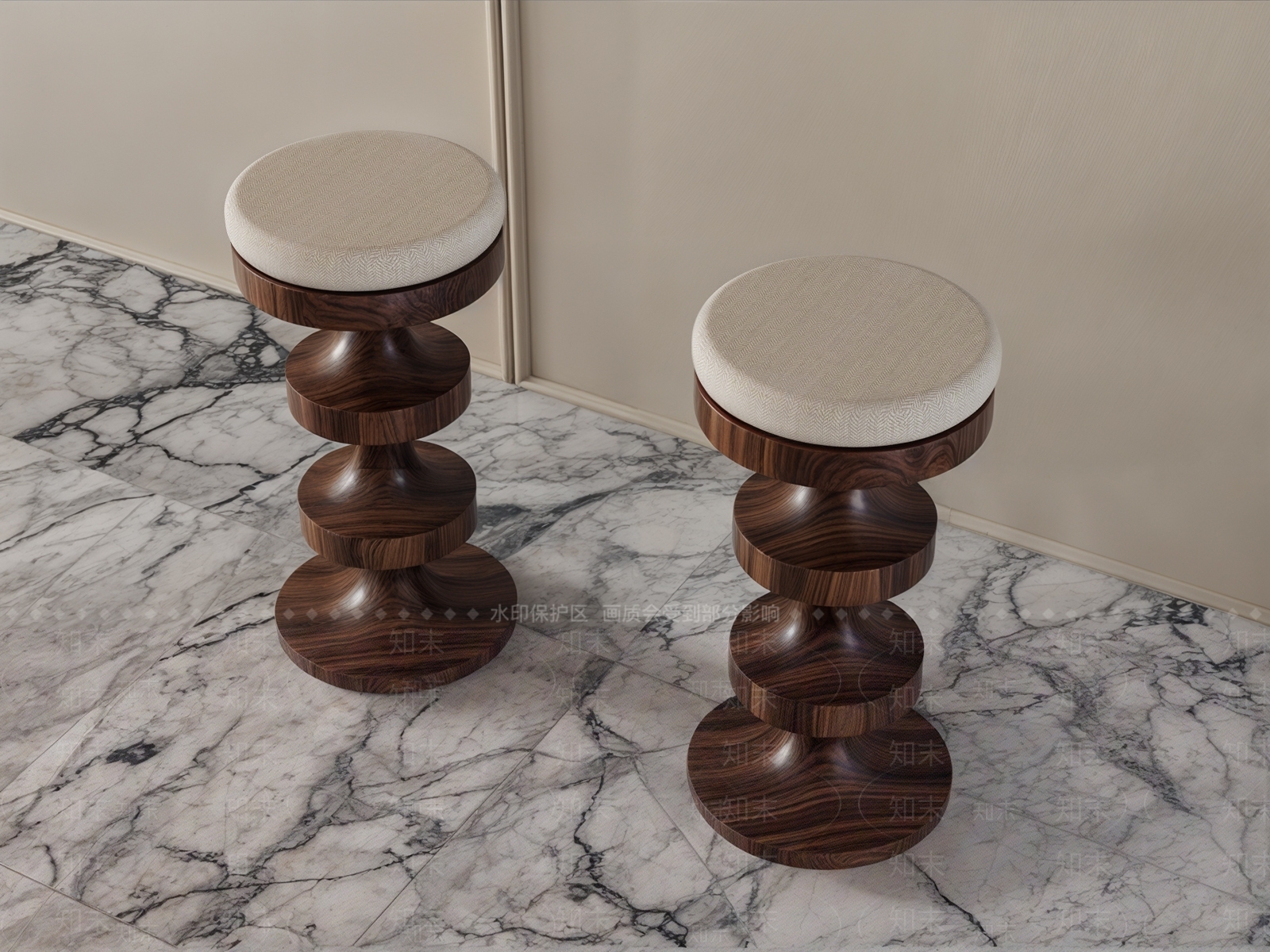 中古复古吧凳3D模型下载【ID:1184730677】