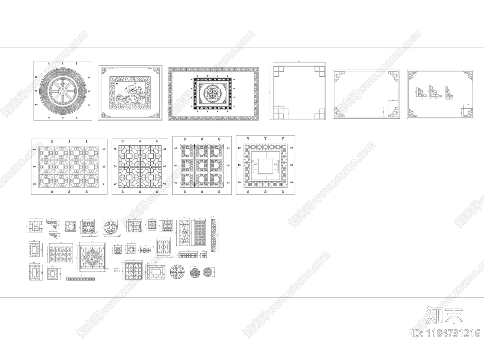 现代综合景观图库cad施工图下载【ID:1184731216】