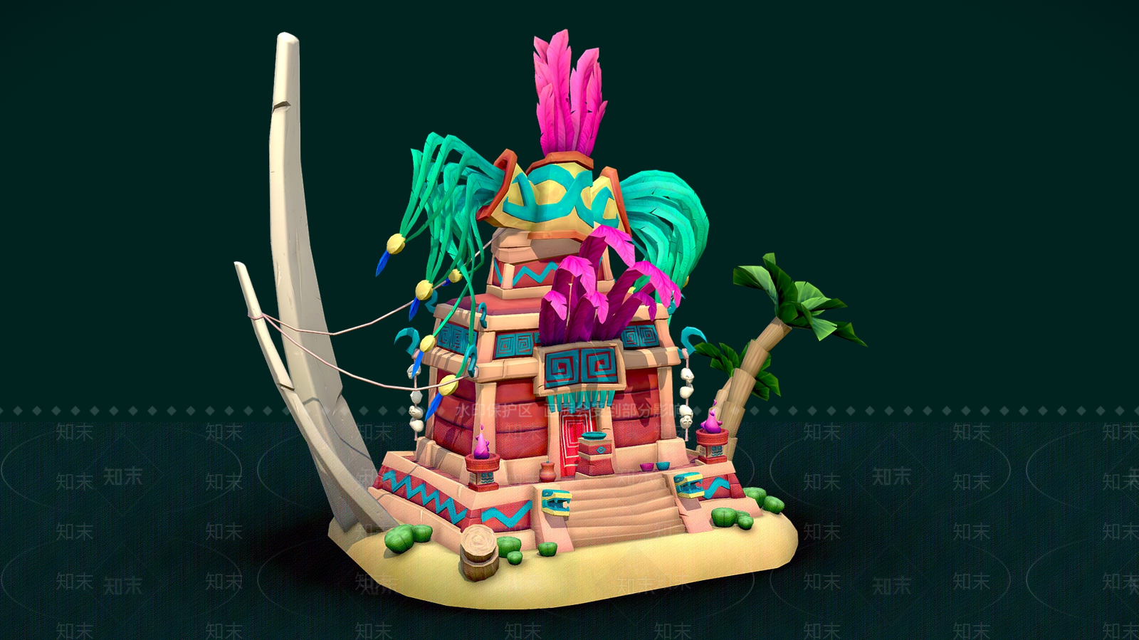 现代艺术风格建筑3D模型下载【ID:1184731340】