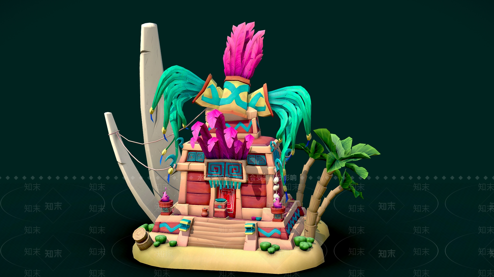 现代艺术风格建筑3D模型下载【ID:1184731340】