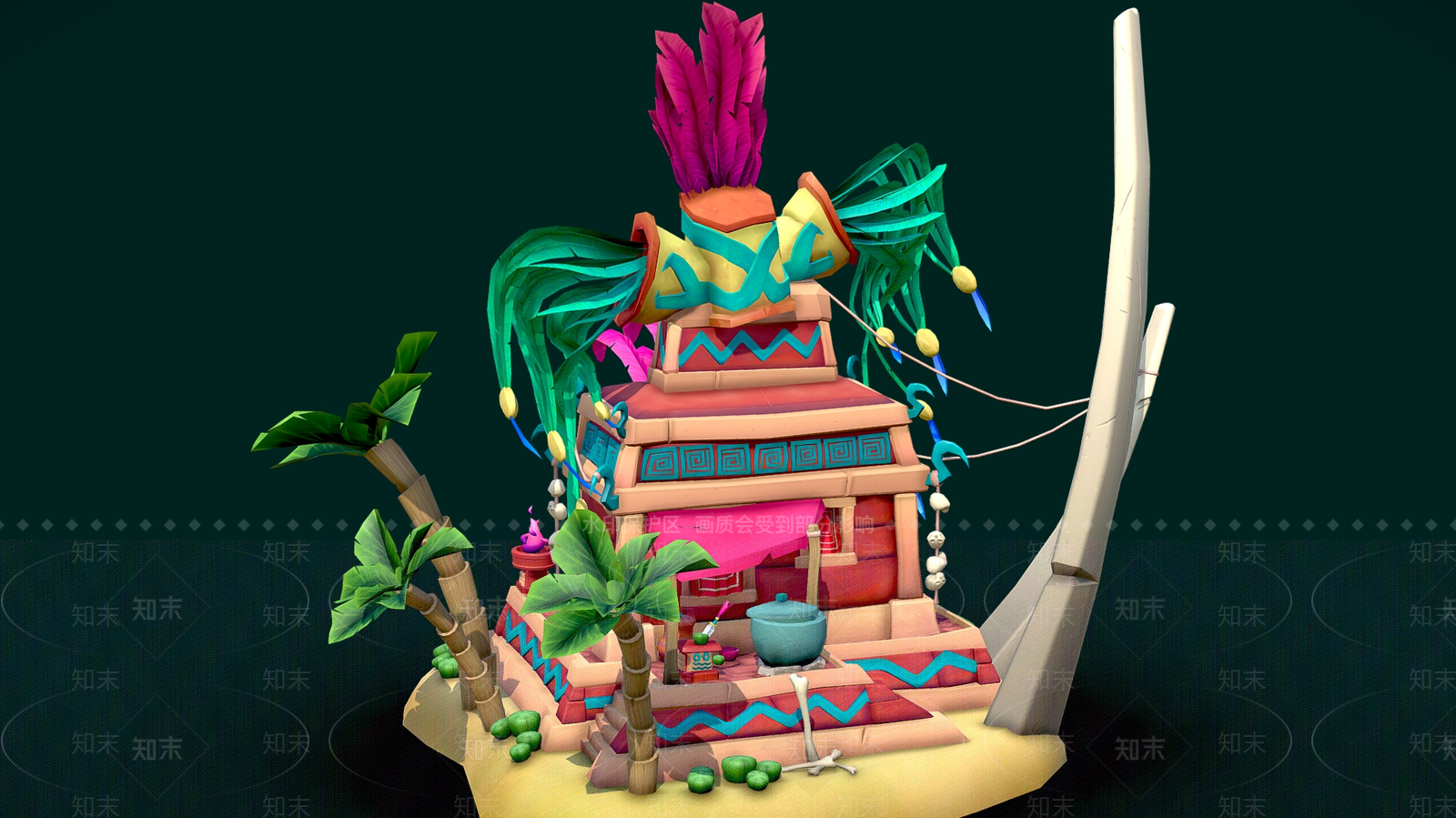 现代艺术风格建筑3D模型下载【ID:1184731340】