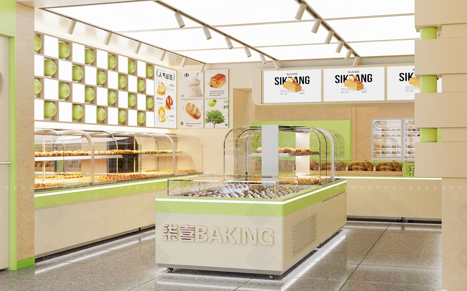现代甜品面包店SU模型下载【ID:1184737827】