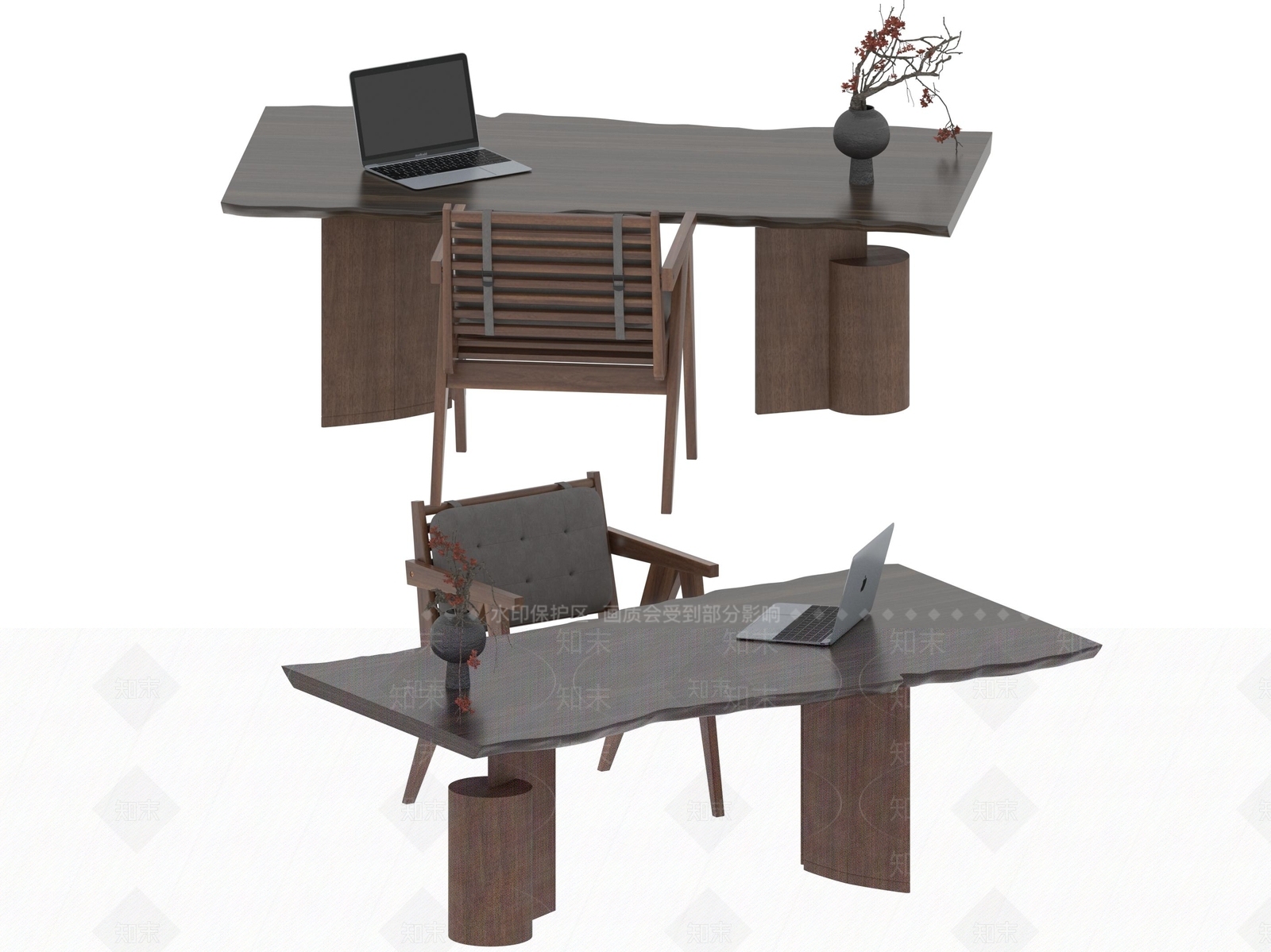 中古办公桌3D模型下载【ID:1184734346】