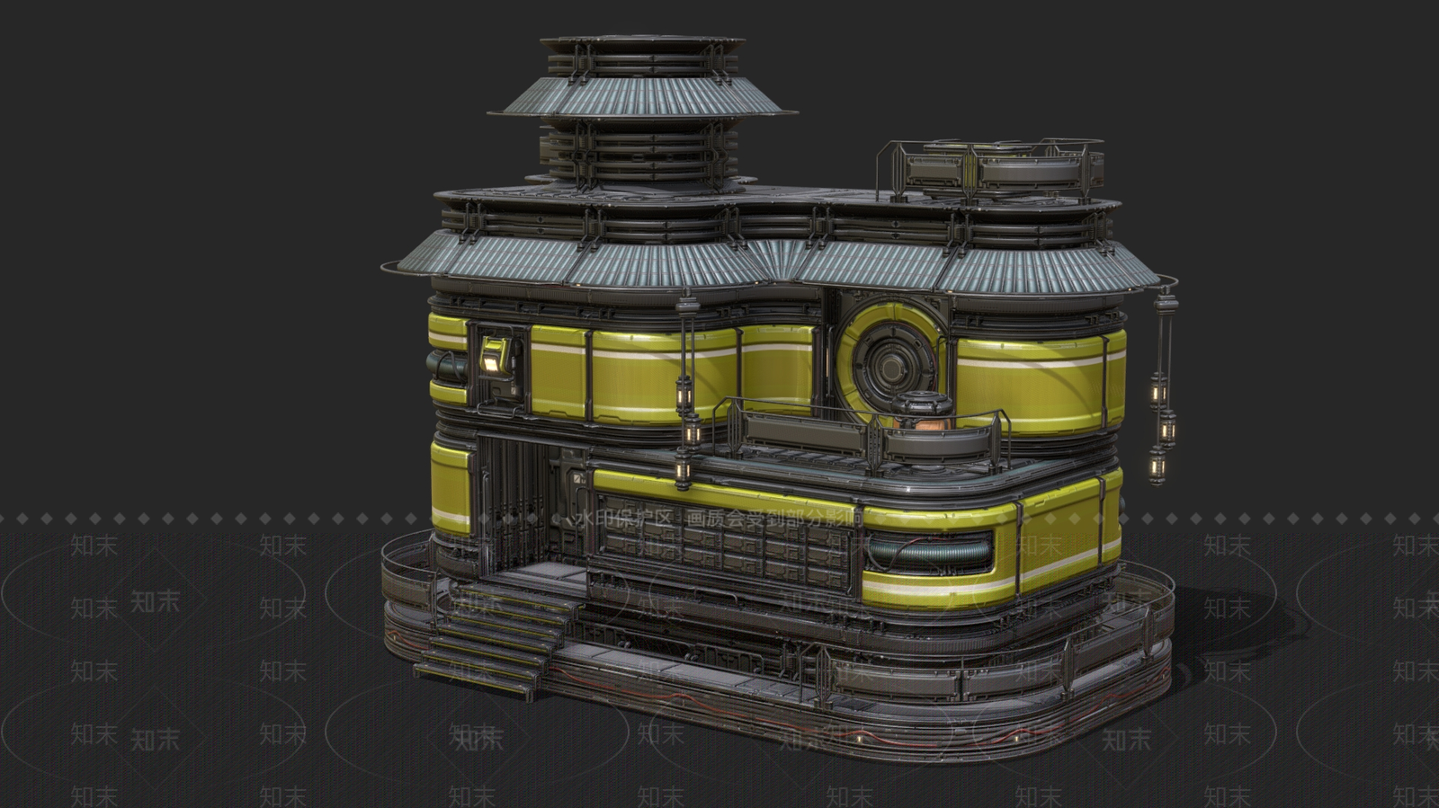 现代艺术风格建筑3D模型下载【ID:1184734379】