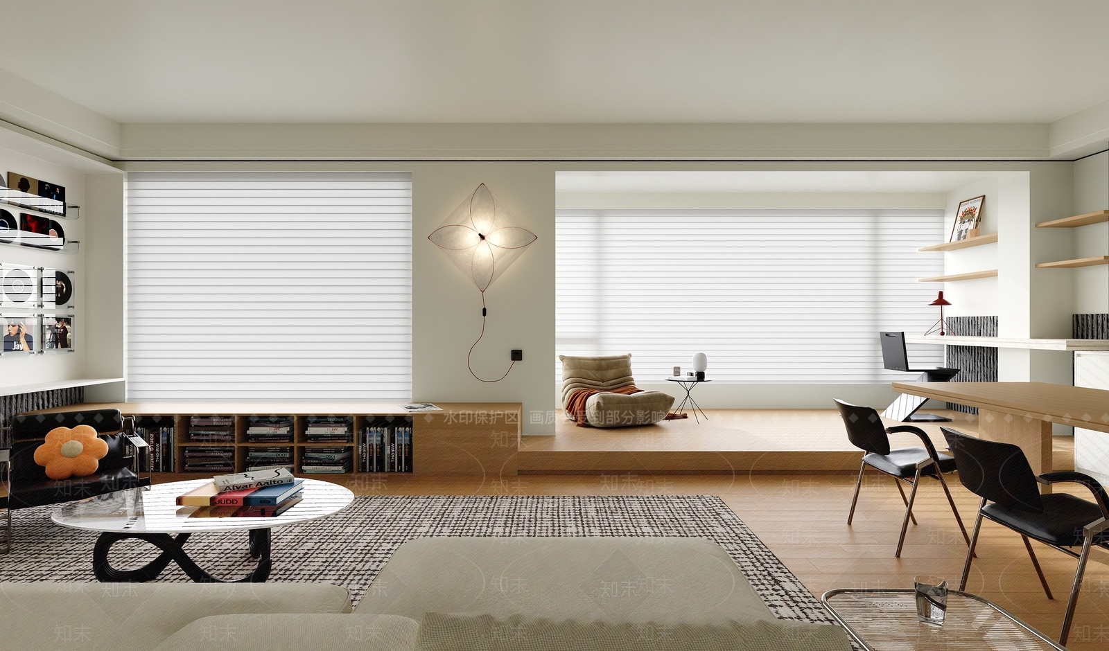 极简现代家居客厅3D模型下载【ID:1184738512】