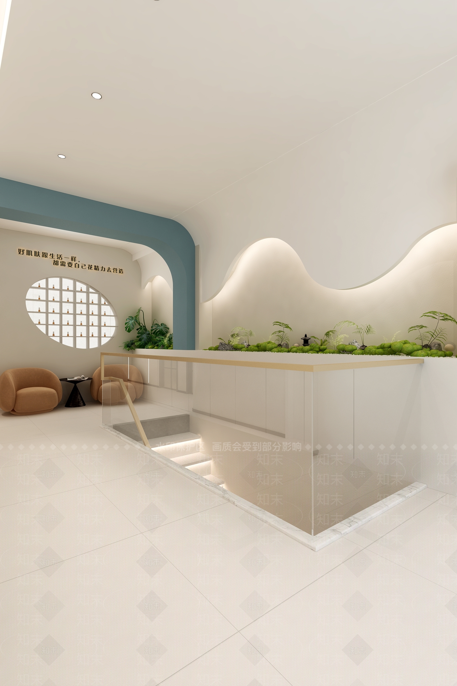 现代奶油美容院3D模型下载【ID:1184739100】