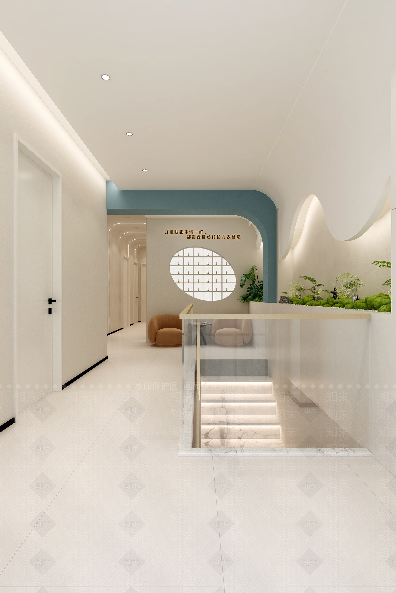 现代奶油美容院3D模型下载【ID:1184739467】