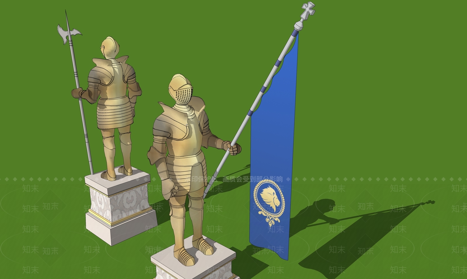 欧式美式雕塑小品SU模型下载【ID:1184748948】