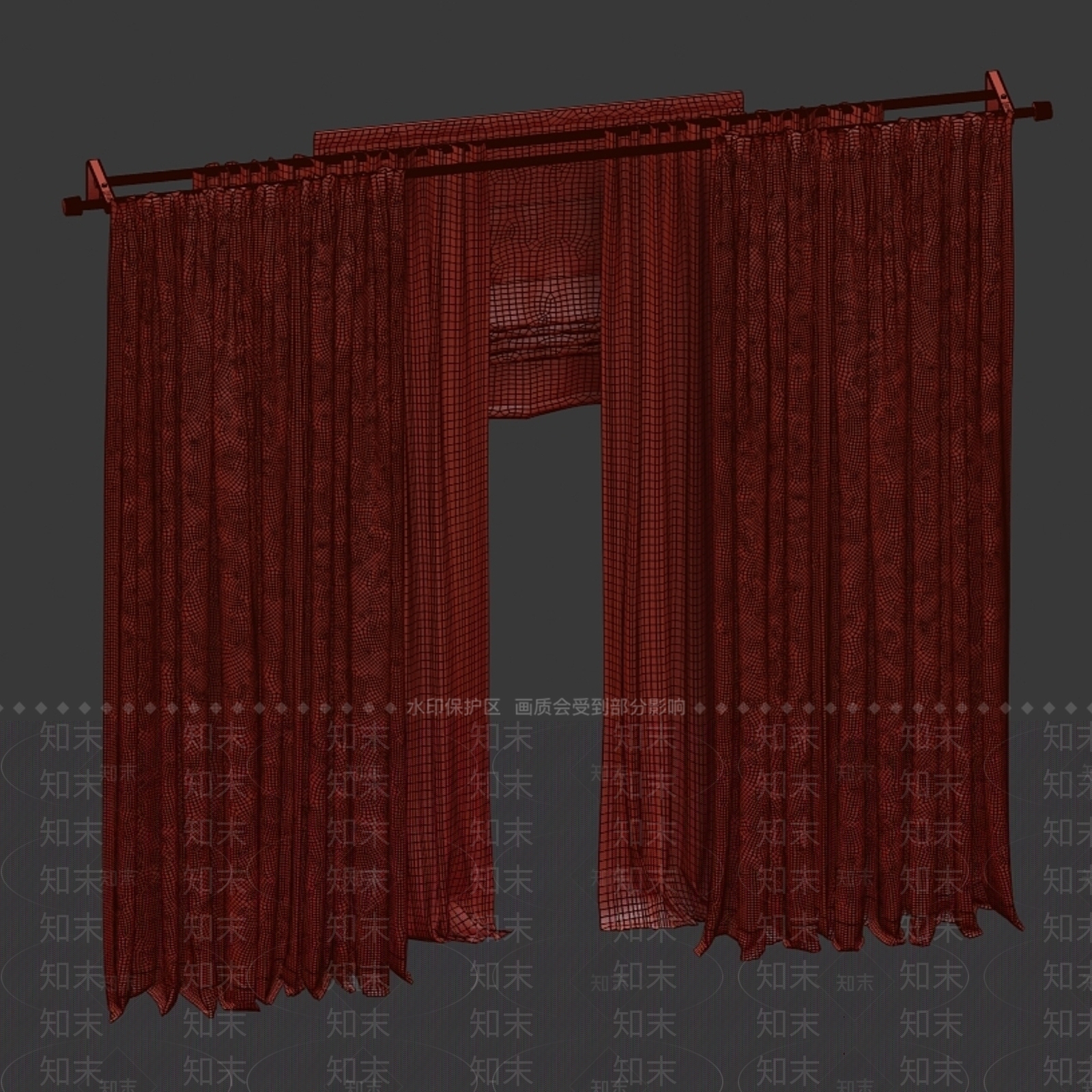 通用窗帘3D模型下载【ID:1184751716】