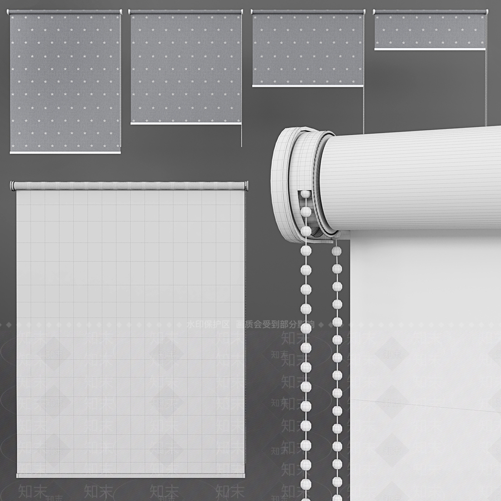 通用窗帘3D模型下载【ID:1184751836】