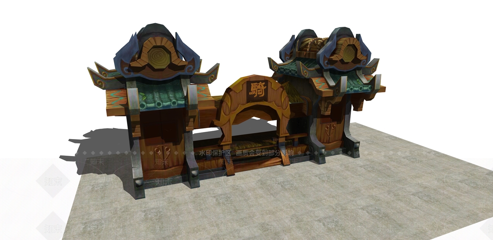 现代新中式风格建筑SU模型下载【ID:1184754396】