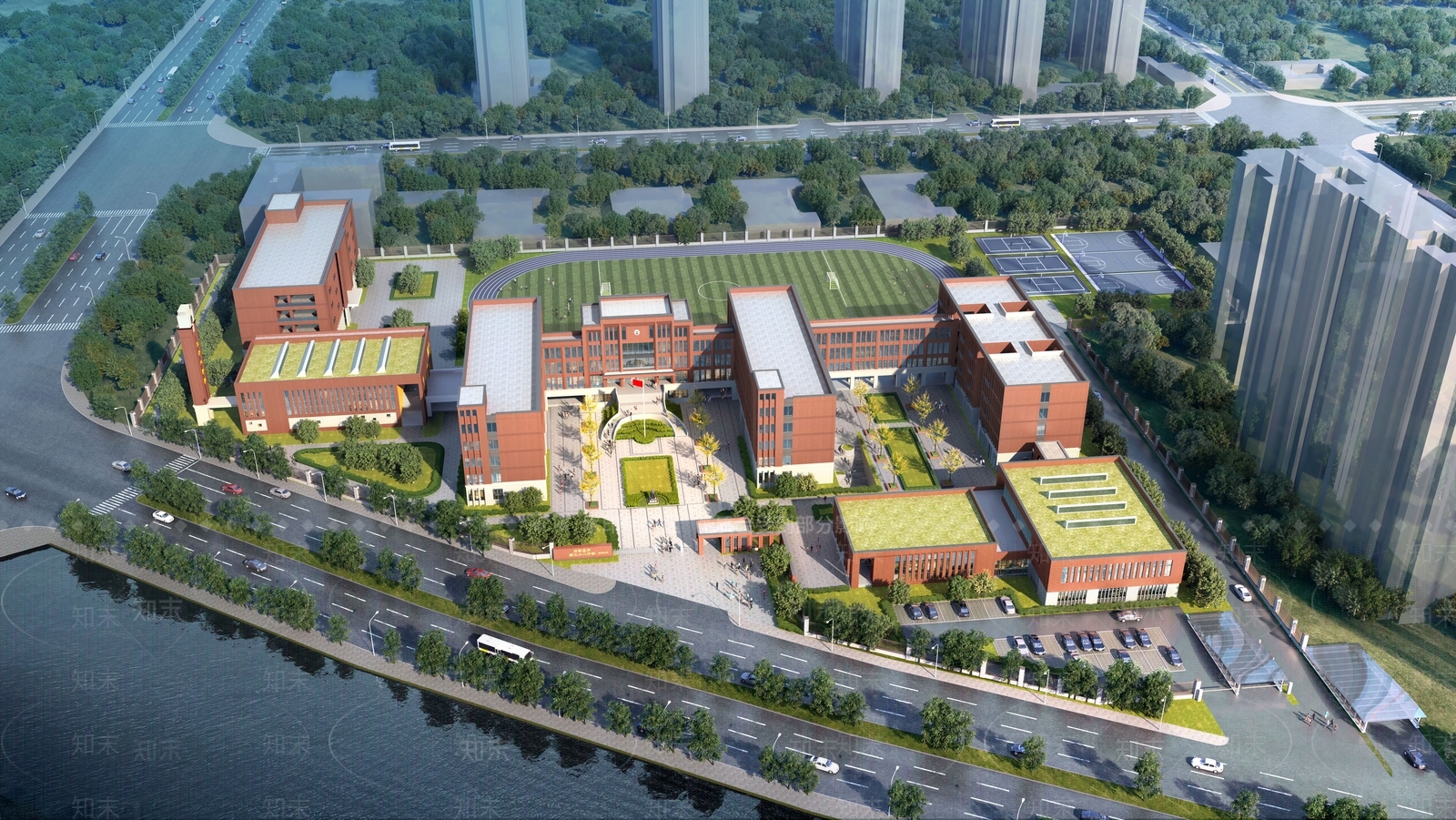 现代学校建筑SU模型下载【ID:1184763439】