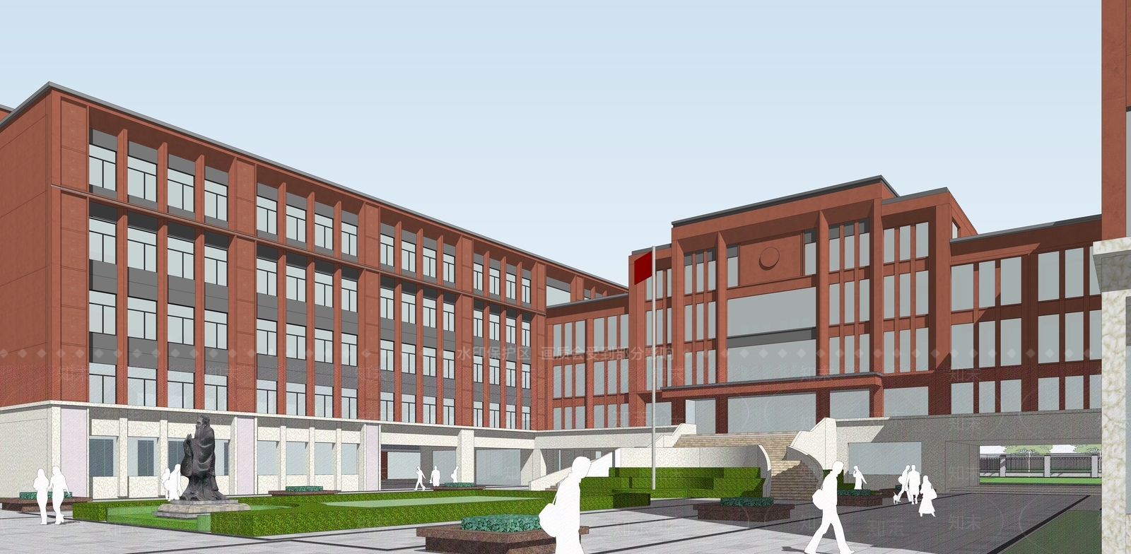 现代学校建筑SU模型下载【ID:1184763439】