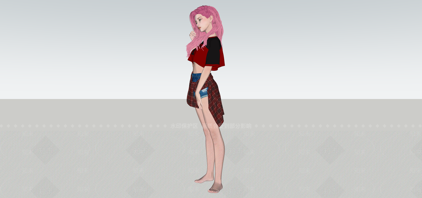 女人SU模型下载【ID:1184767181】