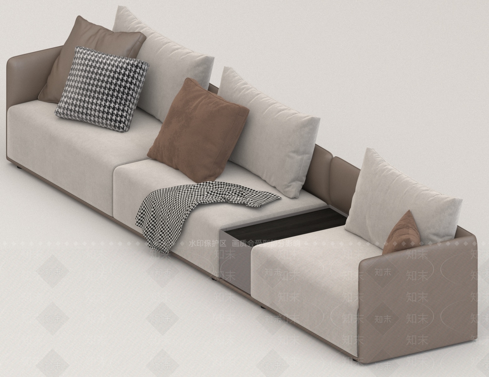 现代三人沙发3D模型下载【ID:1184767071】