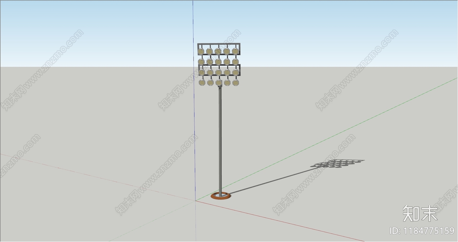 现代路灯SU模型下载【ID:1184775159】