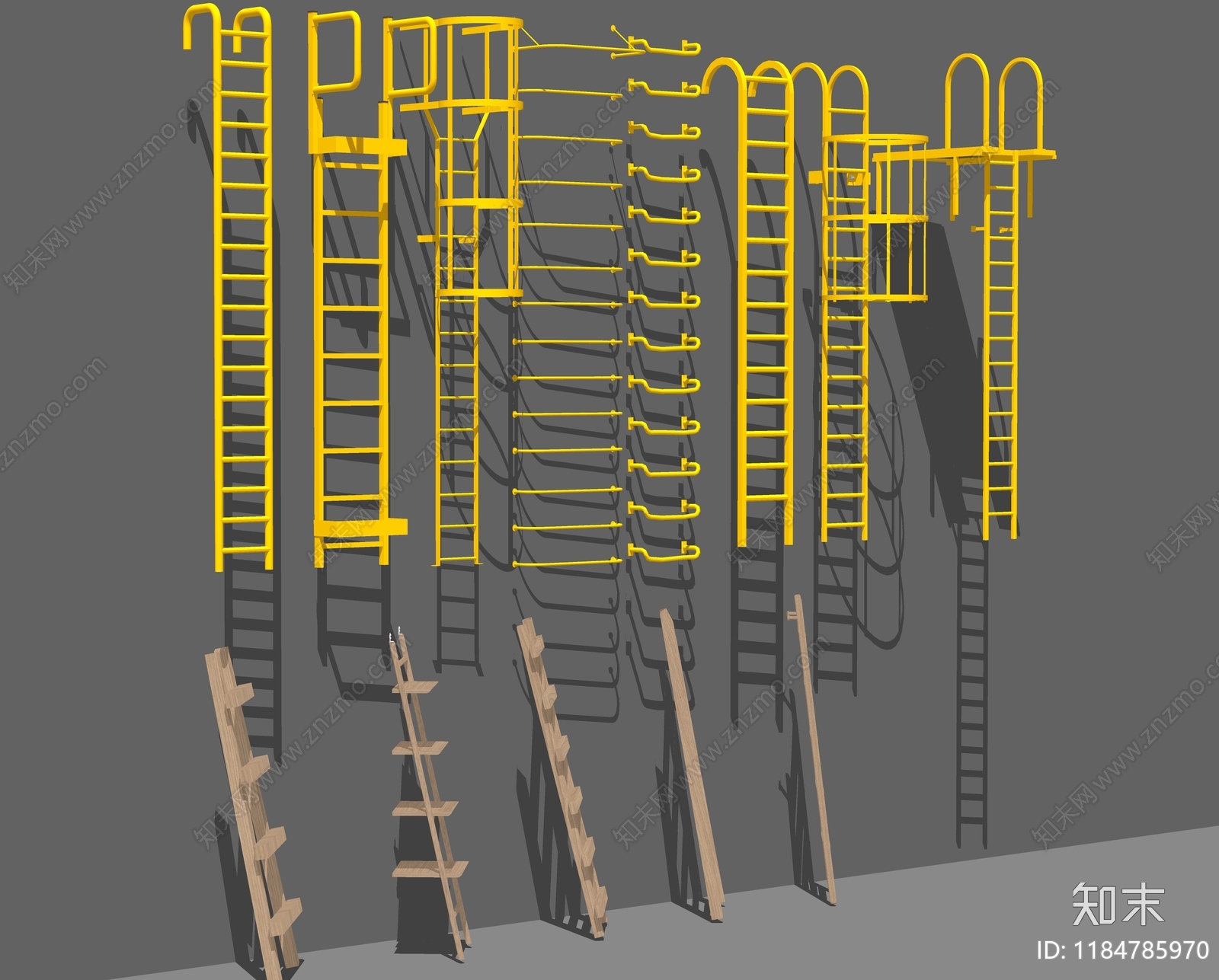 现代工业楼梯SU模型下载【ID:1184785970】