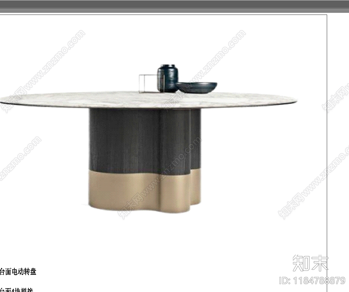 意式桌子CAD图纸