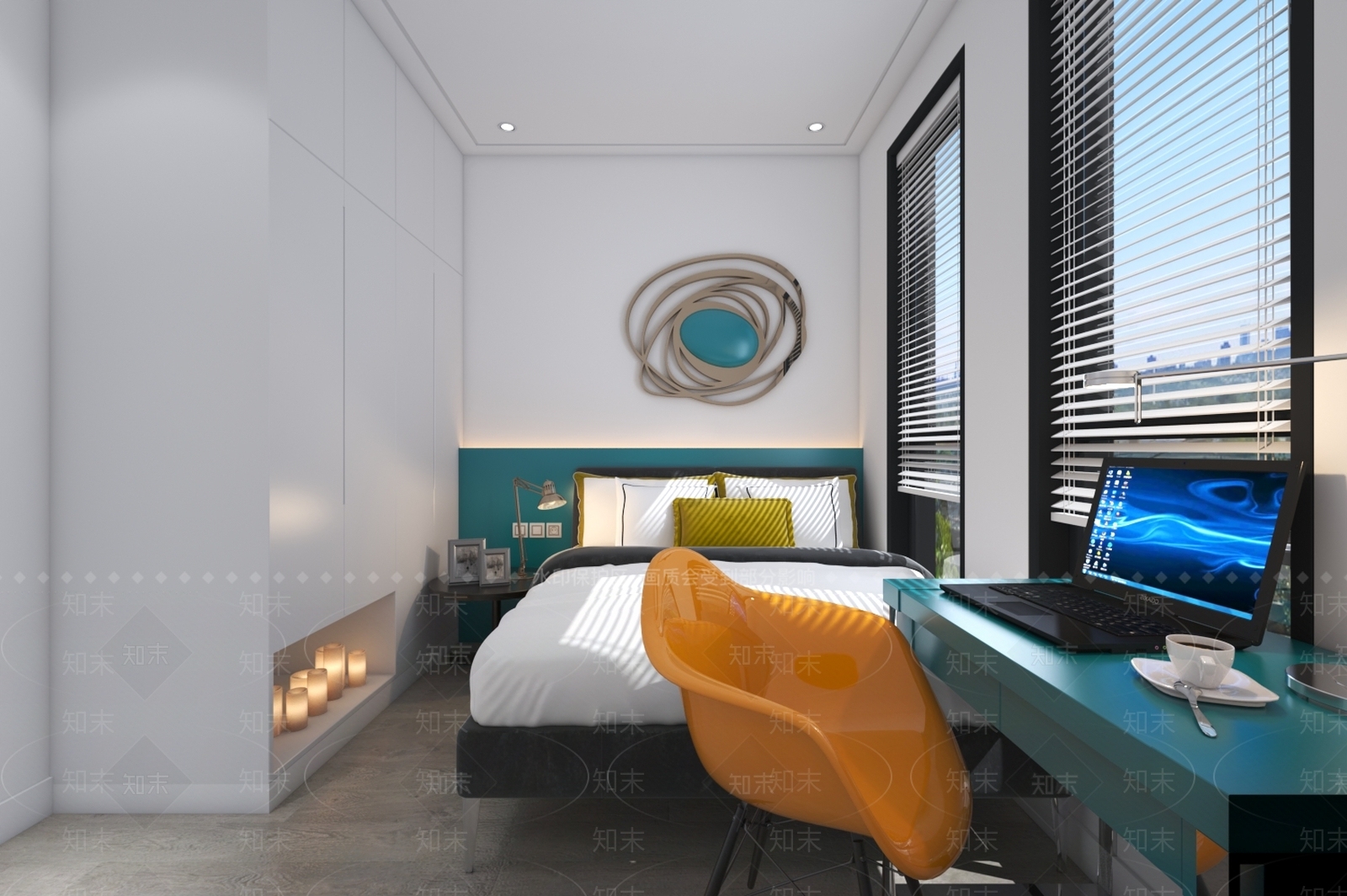 北欧简约家居卧室3D模型下载【ID:1184790089】