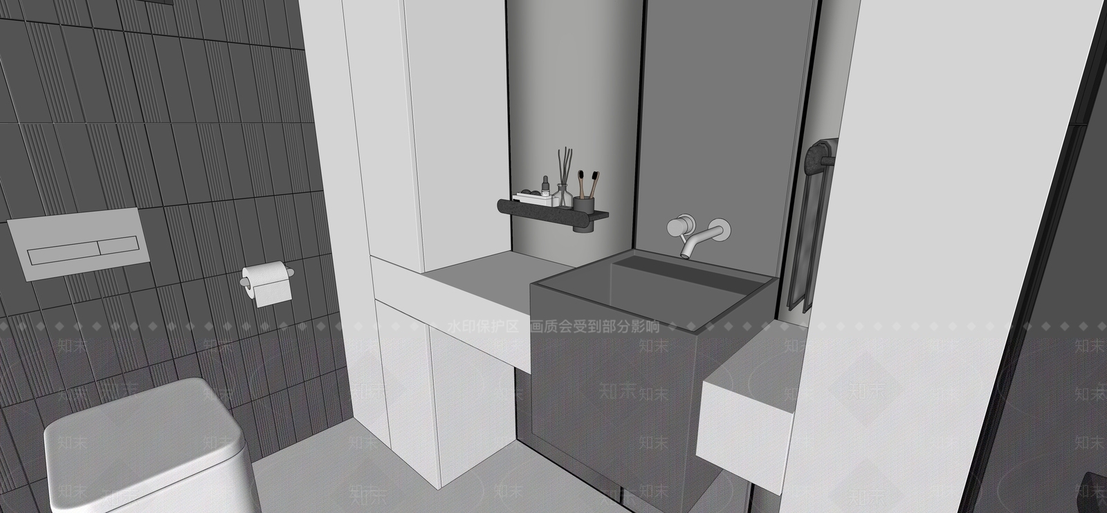 洗浴用品SU模型下载【ID:1184805981】