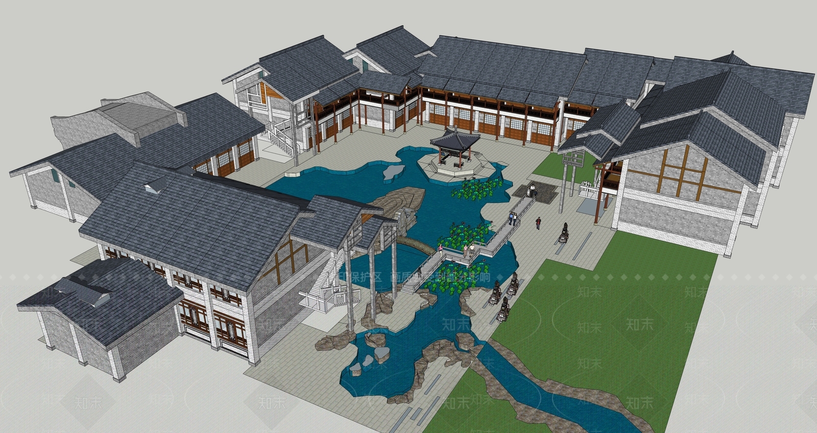 中式会所SU模型下载【ID:1184809342】