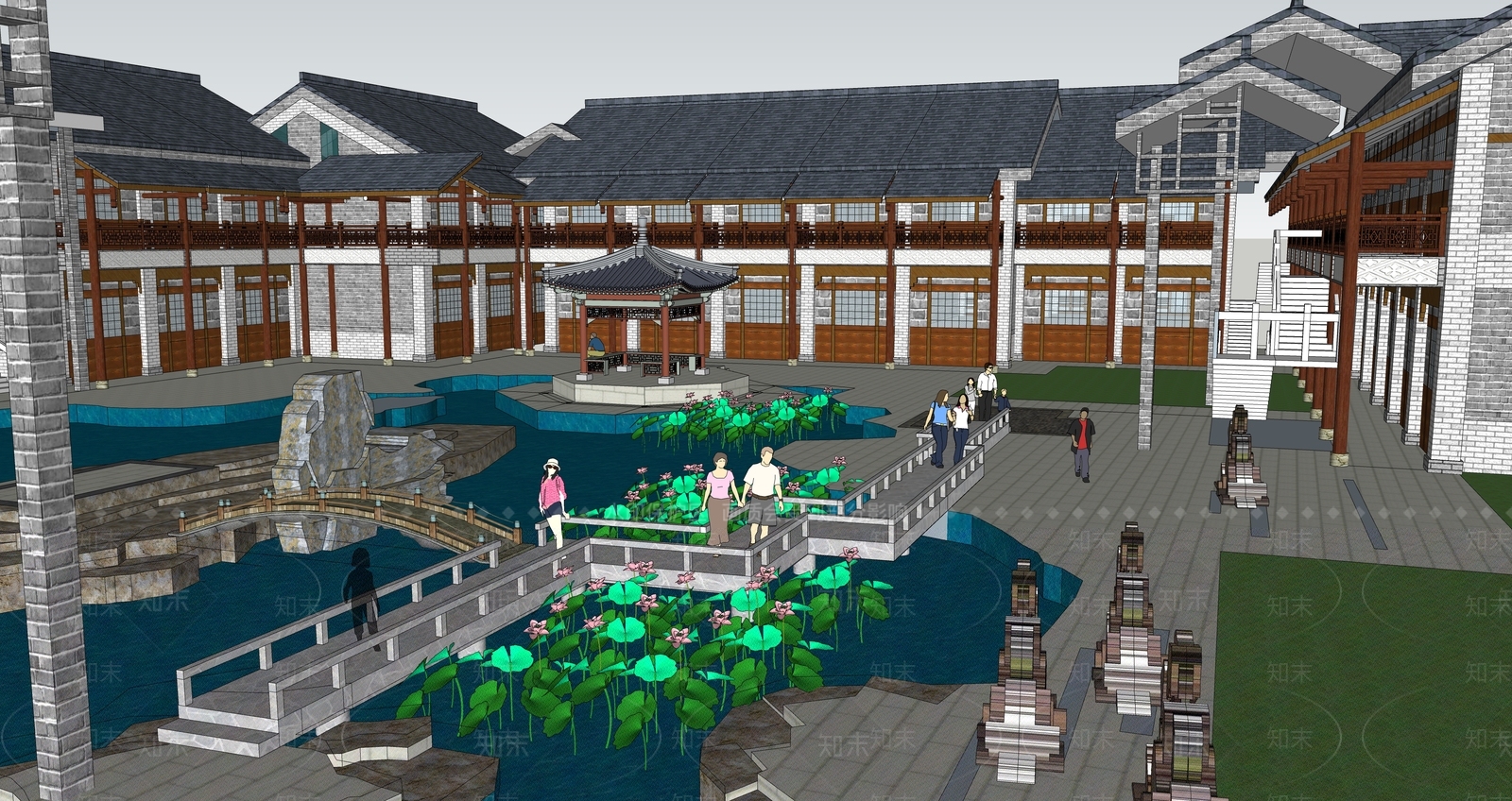 中式会所SU模型下载【ID:1184809342】