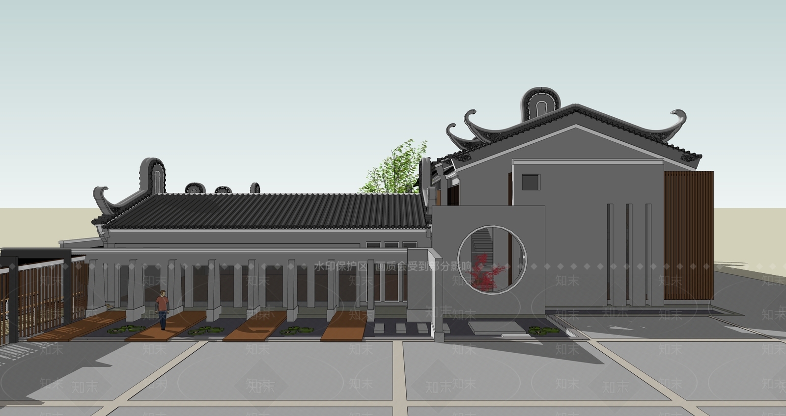 中式会所SU模型下载【ID:1184810256】
