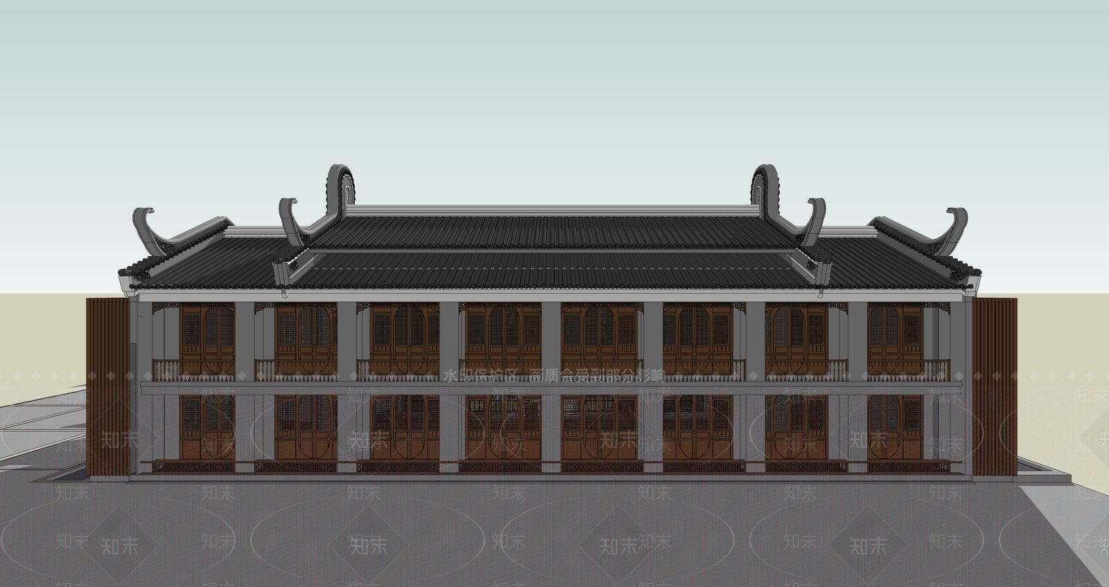 中式会所SU模型下载【ID:1184810256】