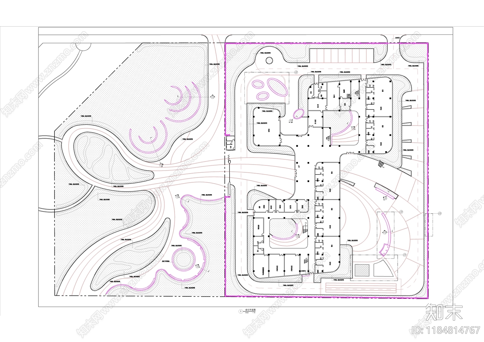 现代校园景观施工图下载【ID:1184814767】
