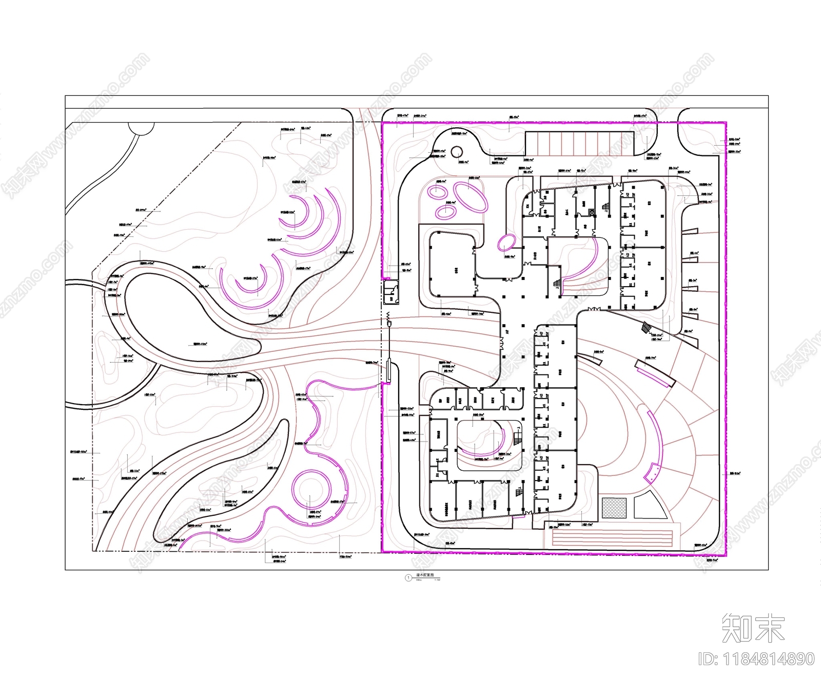 现代校园景观施工图下载【ID:1184814890】