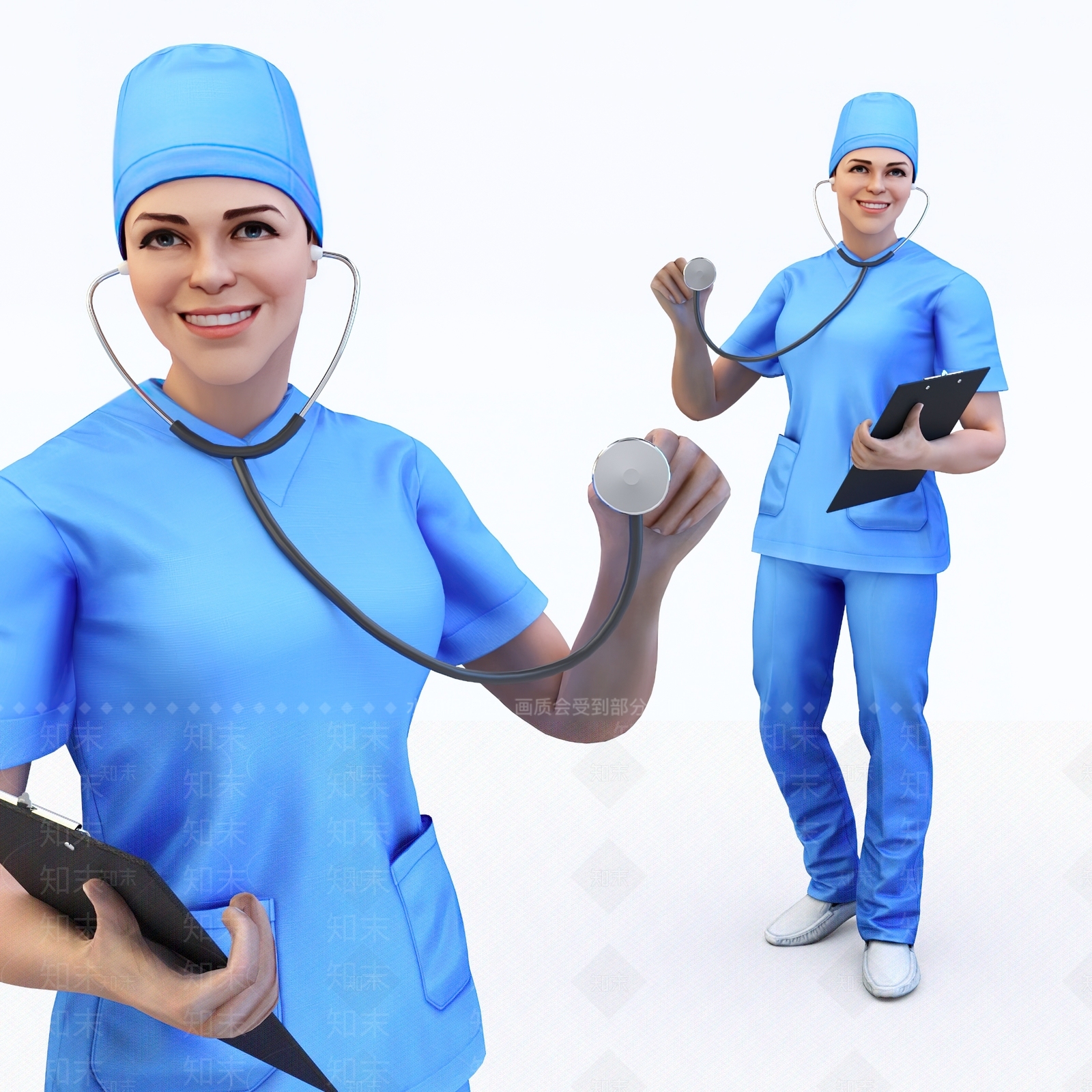 现代女医生3D模型下载【ID:1184815793】