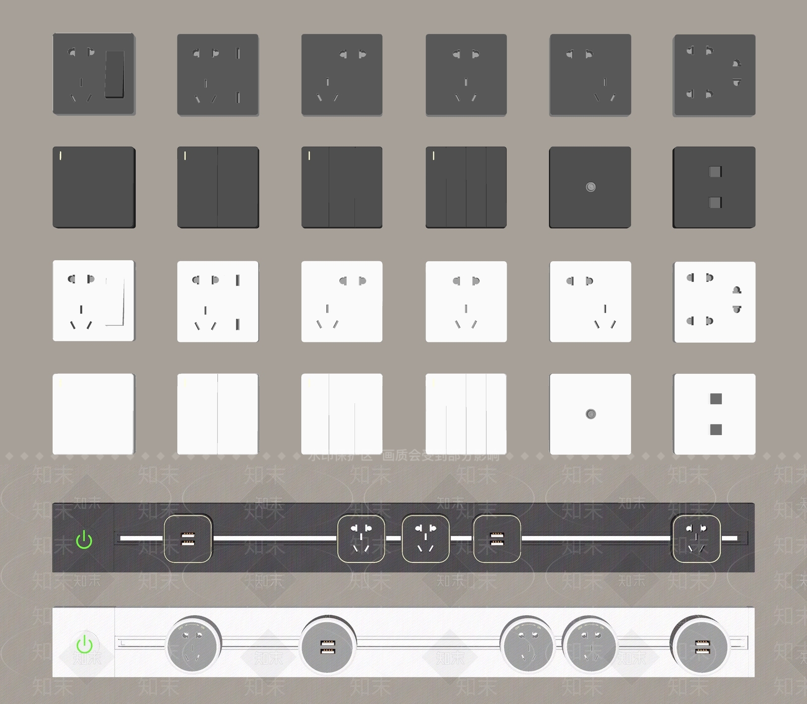 开关插座SU模型下载【ID:1184829107】