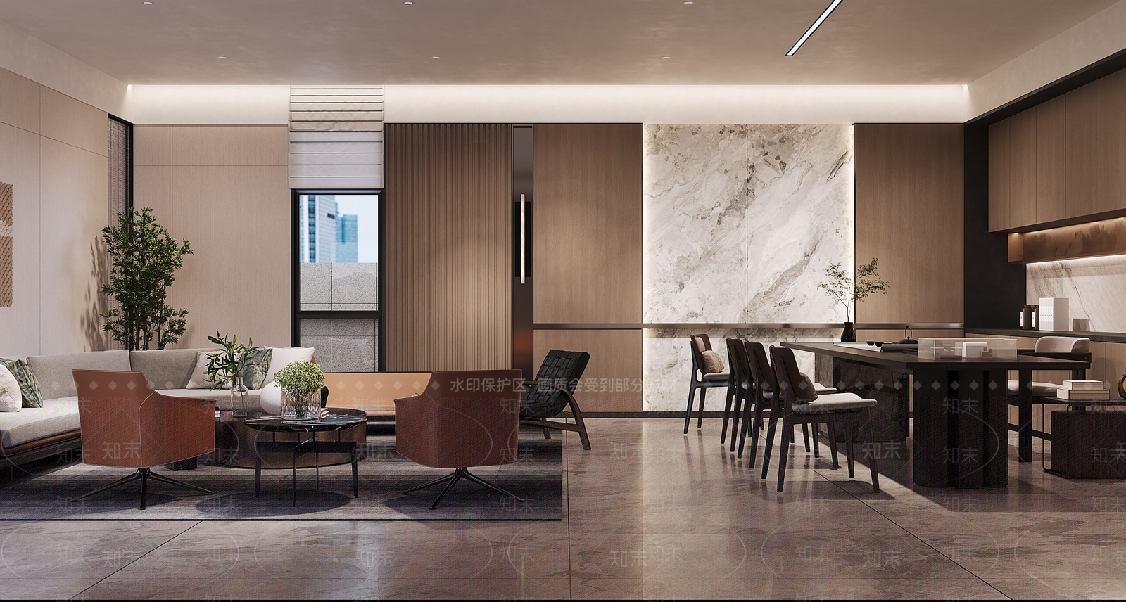 现代接待室3D模型下载【ID:1184838355】