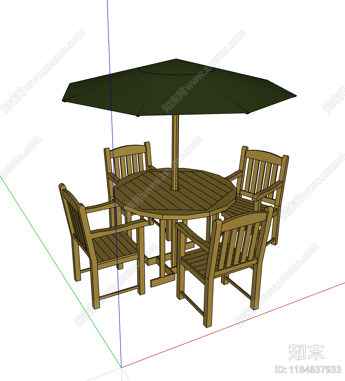 欧式户外桌椅SU模型下载【ID:1184837933】