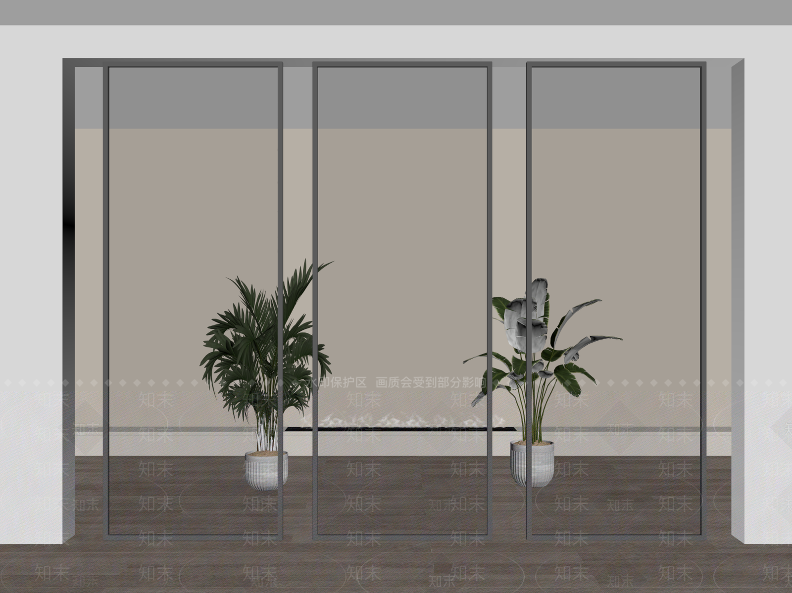 现代隔断SU模型下载【ID:1184840256】