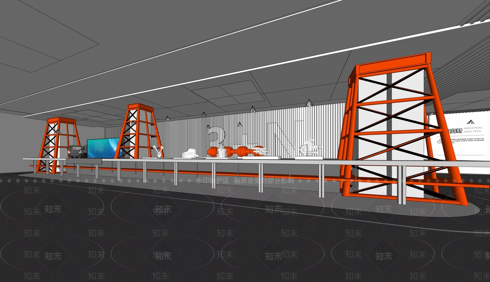 现代简约其他文化空间SU模型下载【ID:1184851744】
